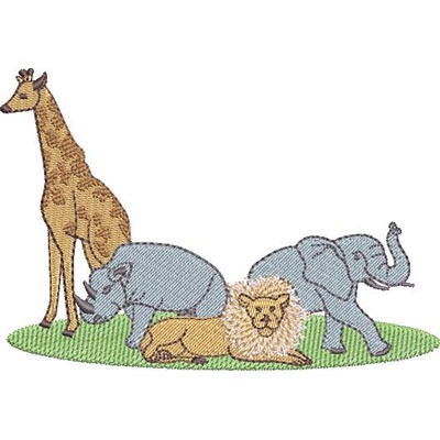 Matriz de matriz Matriz De Bordado Animais No Safari 2