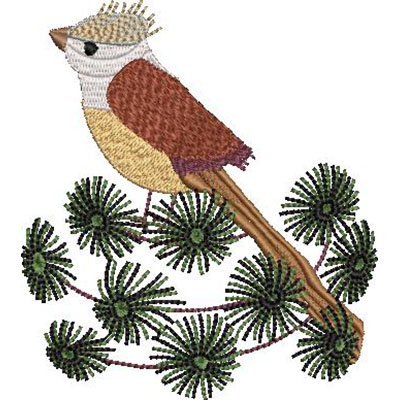 Matriz de matriz Matriz De Bordado Pássaro Na Araucaria