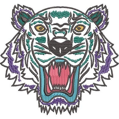 Matriz de matriz Matriz De Bordado Tigre Estilizado