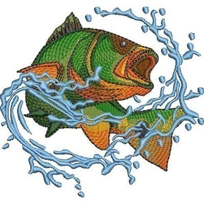 Matriz de matriz Matriz De Bordado Peixe Pesca Esportiva