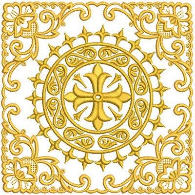 Matriz de matriz Matriz De Bordado Conjunto De Alfaias Cruz Adornada 193