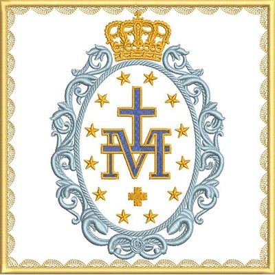 Matriz de matriz Matriz De Bordado Conjunto De Alfaias Medalha Milagrosa 217