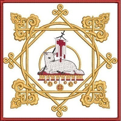Matriz de matriz Matriz De Bordado Conjunto De Alfaias Cordeiro 242