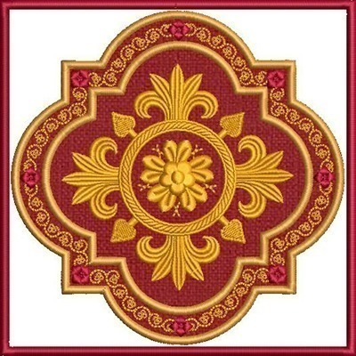 Matriz de matriz Matriz De Bordado Conjunto Alfaias Cruz Decorada 267