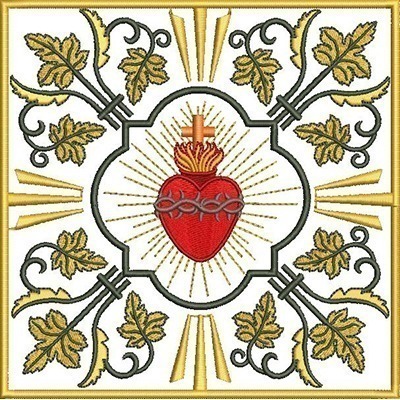 Matriz de matriz Matriz De Bordado Conjunto Alfaias Sagrado Coração 273