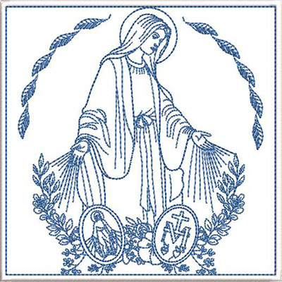Matriz de matriz Matriz De Bordado Conjunto De Alfaia Nossa Senhora Das Graças 319