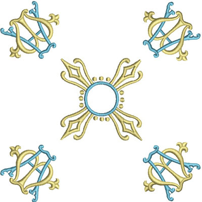 Matriz de matriz Matriz De Bordado Conjunto Para Véu De âmbula Mariano 1
