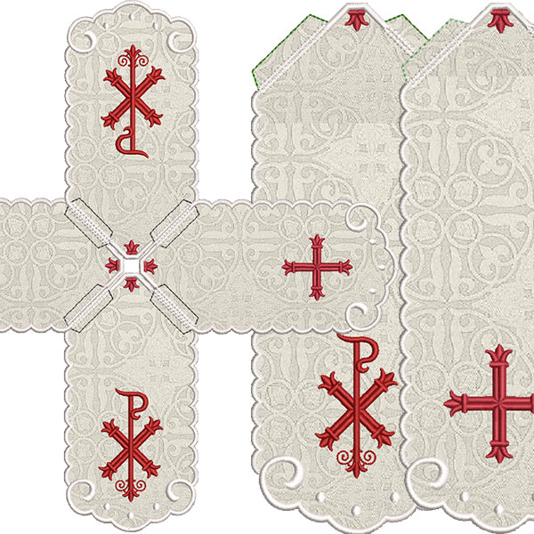 Matriz de matriz Matriz De Bordado Conjunto Véu De Cibório Px