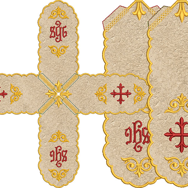 Matriz de matriz Matriz De Bordado Conjunto Véu De Cibório Jhs 7
