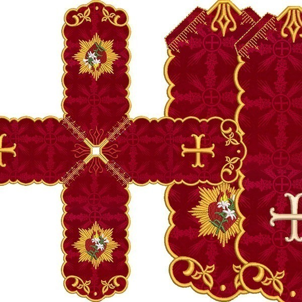 Matriz de matriz Matriz De Bordado Conjunto Véu De Cibório Castíssimo 8