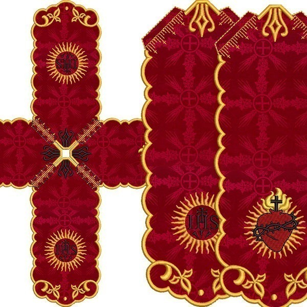 Matriz de matriz Matriz De Bordado Conjunto Véu De Cibório Sagrado Coração