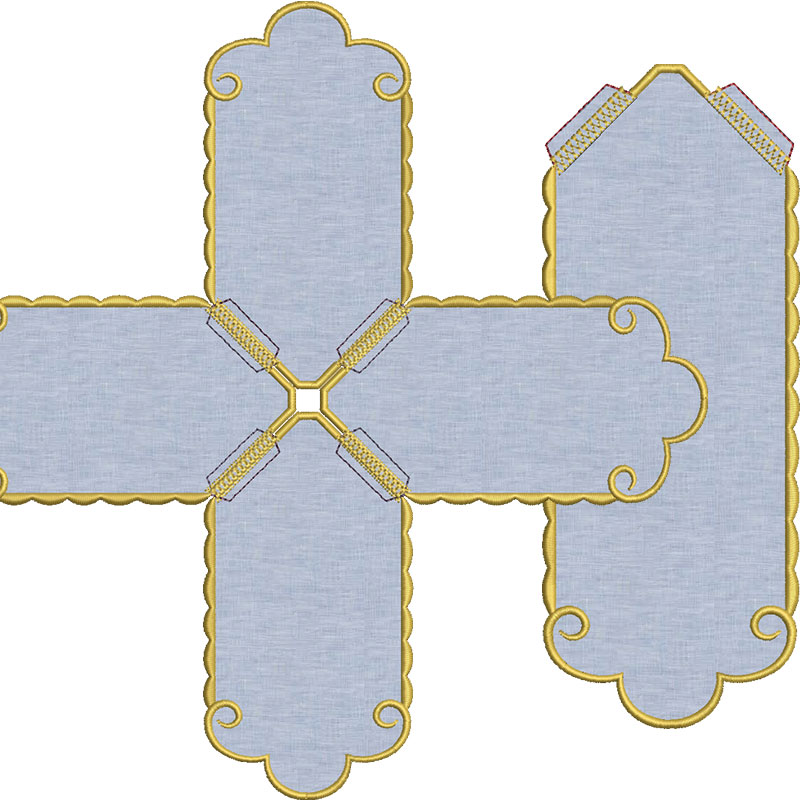 Matriz de matriz Matriz De Bordado Conjunto Véu De Cibório Para Personalizar 5