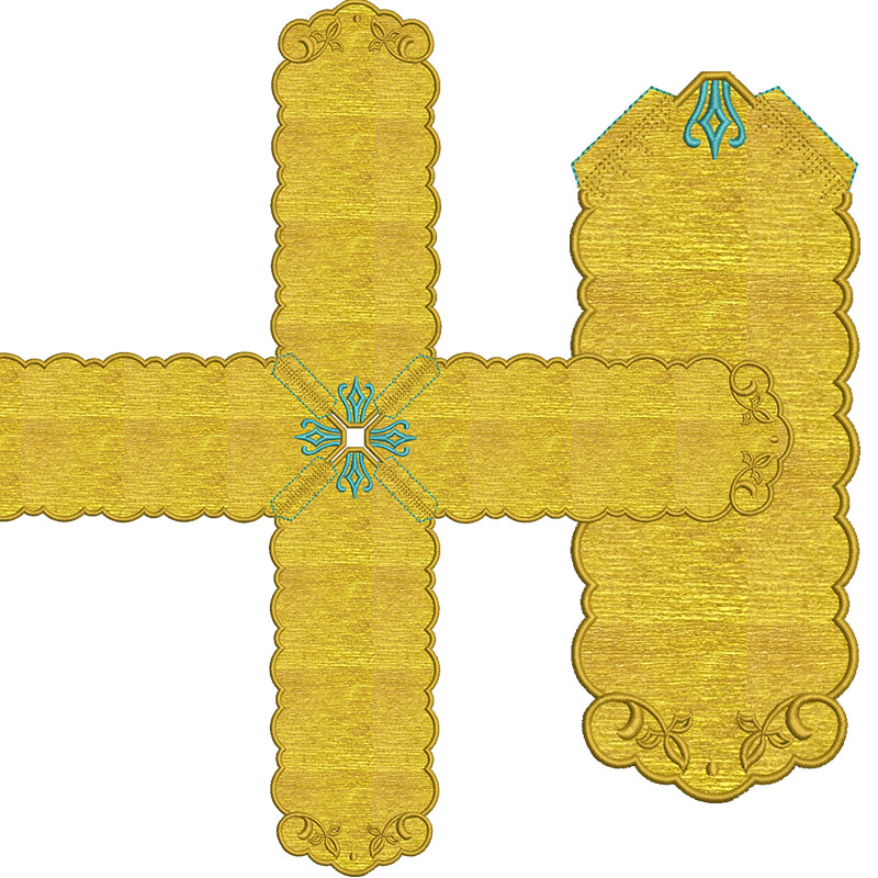 Matriz de matriz Matriz De Bordado Conjunto Véu De Cibório Para Personalizar 4