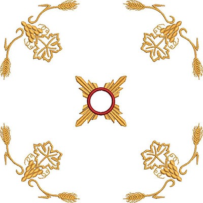Matriz de matriz Matriz De Bordado Conjunto Para Véu De Âmbula Trigo E Uvas