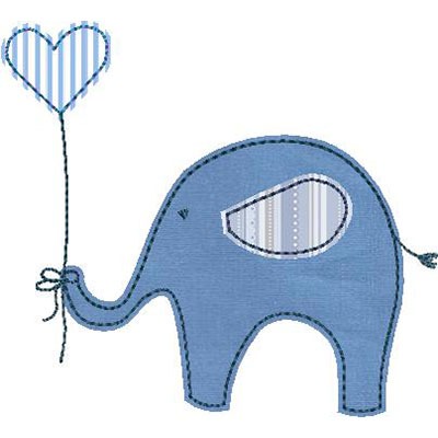 Matriz de matriz Matriz De Bordado Elefante Applique