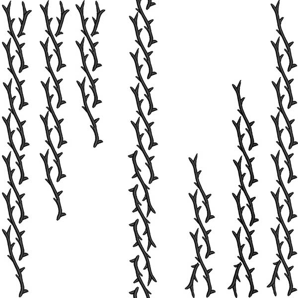 Matriz de matriz 9 Matrizes De Bordado Espinhos Contínuos 4 Cm De Espessura