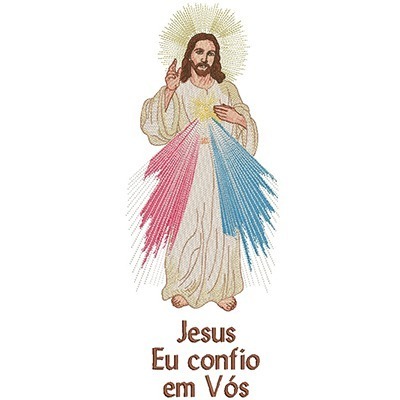 Matriz de matriz Matriz De Bordado Jesus Misericordioso 43 Cm