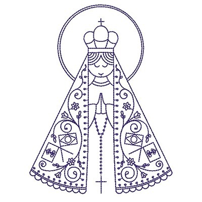 Matriz de matriz Matriz De Bordado Ns Aparecida Contornada