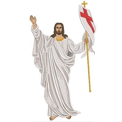 Matriz de matriz Matriz De Bordado Jesus Ressuscitado 36 Cm