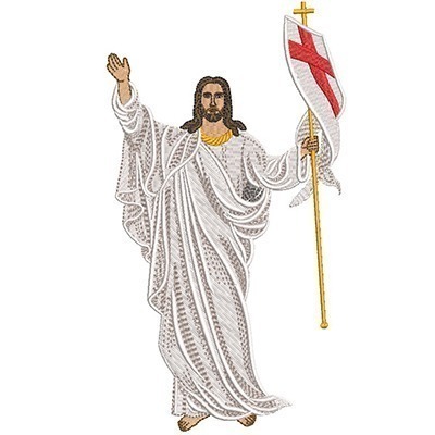 Matriz de matriz Matriz De Bordado Jesus Ressuscitado 20 Cm
