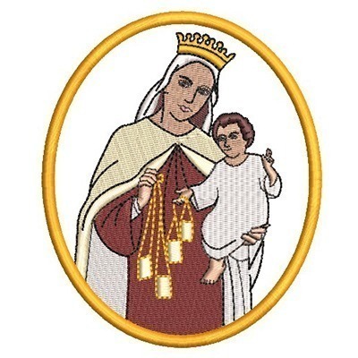 Matriz de matriz Matriz De Bordado Medalha Nossa Senhora Do Carmo