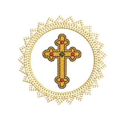 Matriz de matriz Matriz De Bordado Cruz Decorada Na Moldura