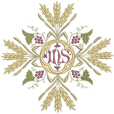 Matriz de matriz Matriz De Bordado Jhs Trigos E Uvas 19 Cm