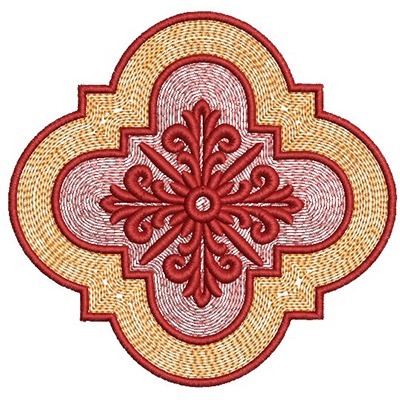 Matriz de matriz Matriz De Bordado Moldura Adornada Com Cruz 2
