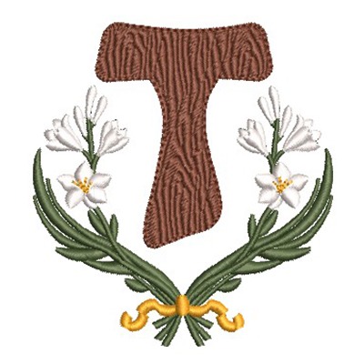 Matriz de matriz Matriz De Bordado Moldura De Lírios Com Tau