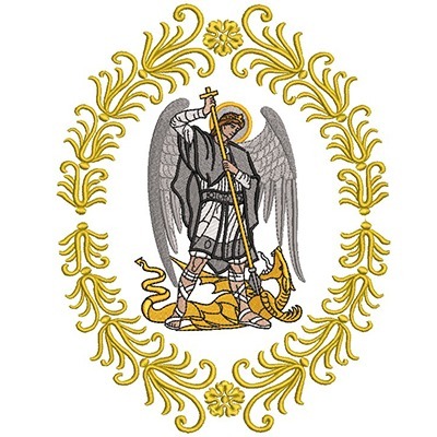 Matriz de matriz Matriz De Bordado Medalha Do Arcanjo Miguel
