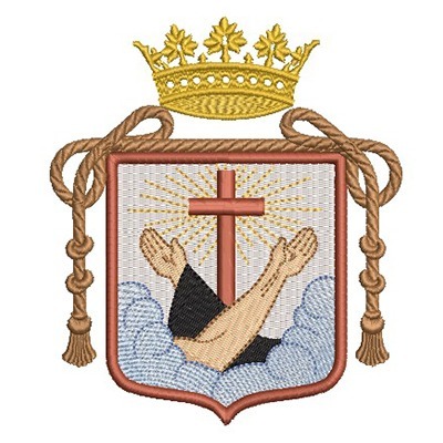 Matriz de matriz Matriz De Bordado Escudo Abraço Franciscano 3