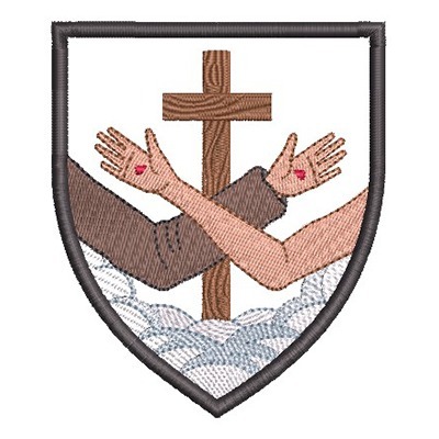Matriz de matriz Matriz De Bordado Escudo Abraço Franciscano 4