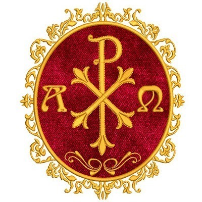 Matriz de matriz Matriz De Bordado Medalha Aplicada Com Px Cristograma