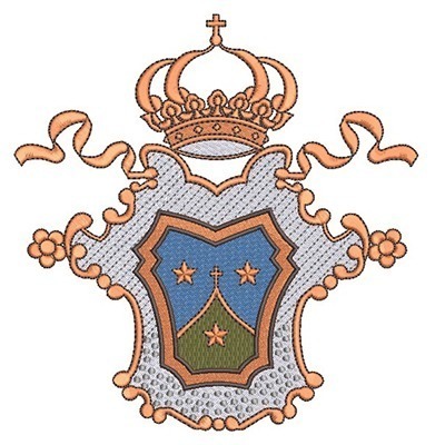 Matriz de matriz Matriz De Bordado Escudo Carmelitas 18 Cm