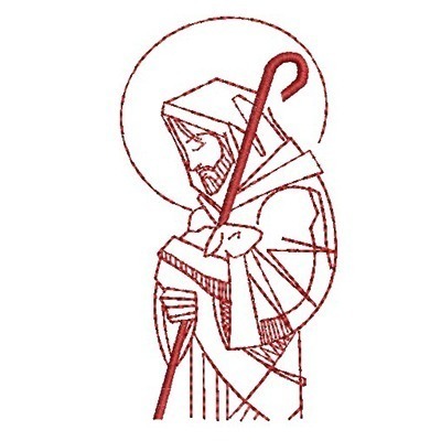 Matriz de matriz Matriz De Bordado Jesus Bom Pastor Contornado