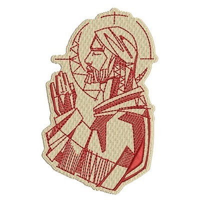 Matriz de matriz Matriz De Bordado Jesus Em Oração 14 Cm