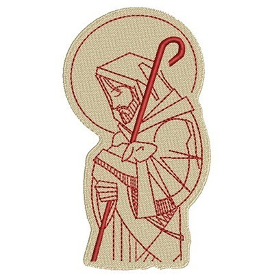 Matriz de matriz Matriz De Bordado Jesus Bom Pastor Preenchido 13 Cm