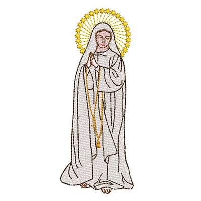 Matriz de matriz Matriz De Bordado Nossa Senhora De Fátima  12 Cm