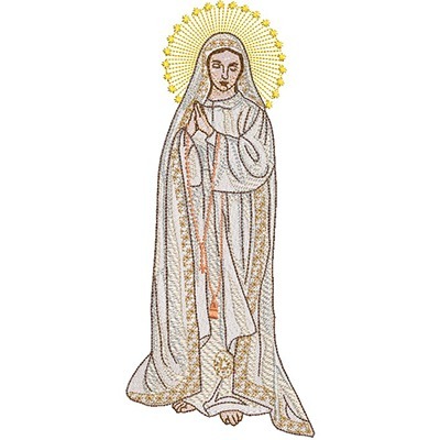 Matriz de matriz Matriz De Bordado Nossa Senhora De Fátima 26 Cm