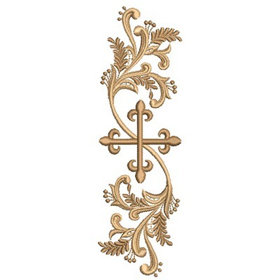 Matriz de matriz Matriz De Bordado Arabesco De 16 Cm Com Cruz