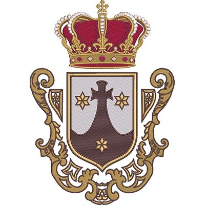 Matriz de matriz Matriz De Bordado Escudo Carmelitas 28 Cm