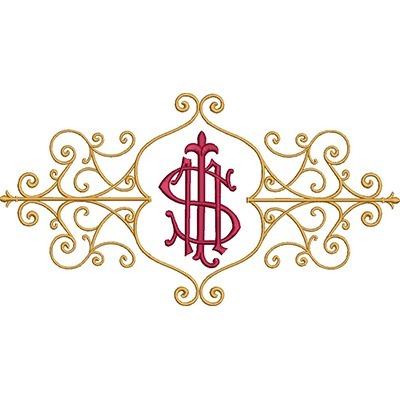 Matriz de matriz Matriz De Bordado Ihs Na Moldura Decorada