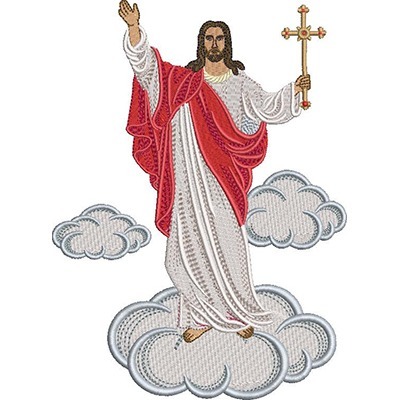 Matriz de matriz Matriz De Bordado Jesus Ressuscitado 20 Cm