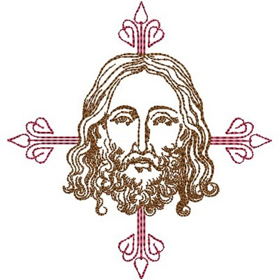 Matriz de matriz Matriz De Bordado Rosto De Jesus 10 Cm