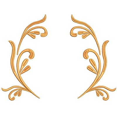 Matriz de matriz Matriz De Bordado Arabescos Dourados 12