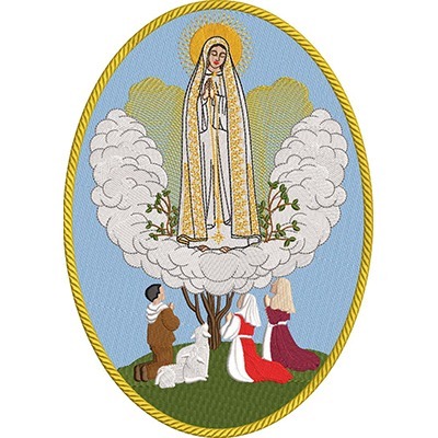 Matriz de matriz Matriz De Bordado Medalha Nossa Senhora De Fátima 3