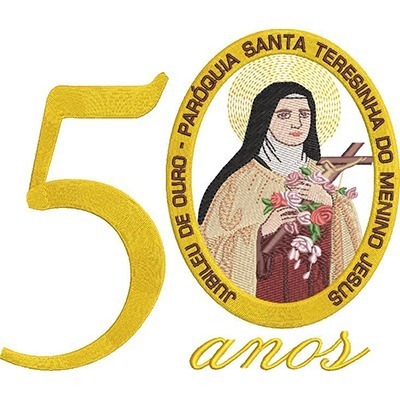 Matriz de matriz Matriz De Bordado Jubileu De Ouro Paróquia Sta Teresinha