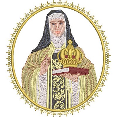 Matriz de matriz Matriz De Bordado Medalha Santa Edwiges 3