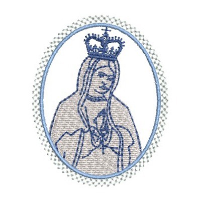 Matriz de matriz Matriz De Bordado Medalha Nossa Senhora