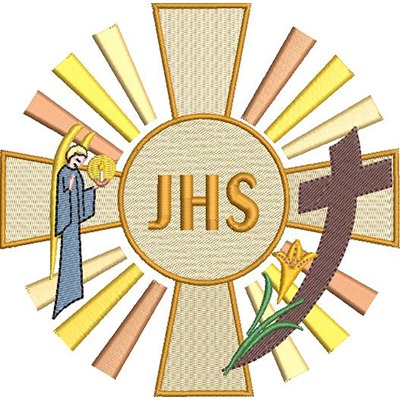 Matriz de matriz Matriz De Bordado Cruz Decorada Com Jhs 2